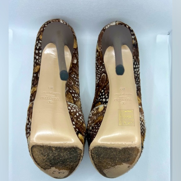 Valentino Pony Style Rockstud Leather Heels 39EU Pony Hair Sexy Pumps - Picture 4 of 5